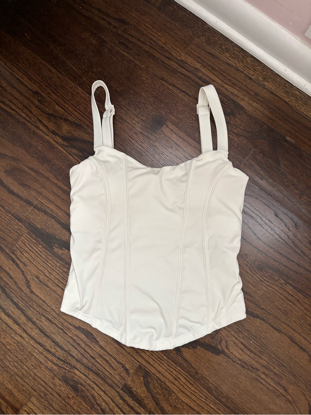 White Women’s Corset-Style Tank Top